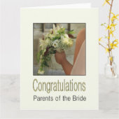 trouwgelukwensen ouders bruid kaart (Gele Bloem)