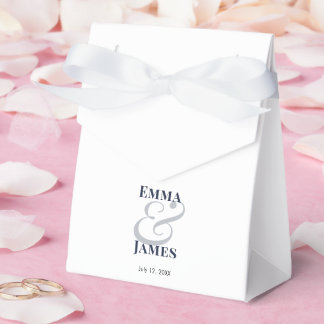Trouwgeschenk met Navy Ampersand | Aangepaste name Bedankdoosjes
