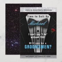 Trouwgetuige Tuxedo Uitnodiging Pak Jezelf