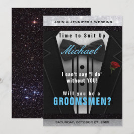 Trouwgetuige Tuxedo Uitnodiging Pak Jezelf
