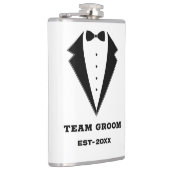 Trouwgetuige Voorstel Glas, Team Bruidegom Persoon Heupfles (Rechts)