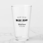 Trouwgetuige vrijgezellenfeest voeg naam datum toe glas (Achterkant)