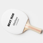Trouwgetuige vrijgezellenfeest voeg naam datum toe tafeltennisbatje (Zijkant)