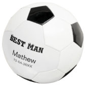 Trouwgetuige vrijgezellenfeest voeg naam datum toe voetbal (Drie kwart)