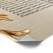 Trouwgoud Rechthoek Dimond Flowers Shiny Poster (Hoek)