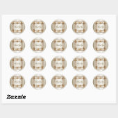 Trouwgoud Rechthoek Dimond Flowers Shiny Ronde Sticker (Vel)
