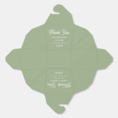 Trouwgroen bruidstokje bedankdoosjes (Ongevouwen)