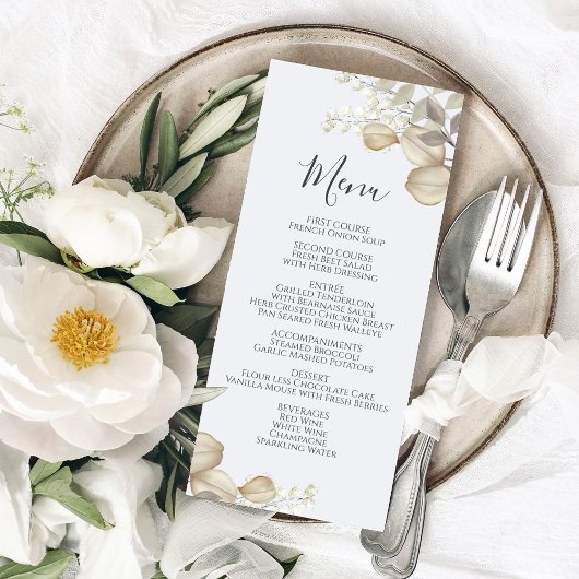 Trouwgroen Calligrafie Menu Script
