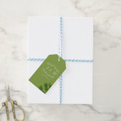 Trouwgroen Chic Cadeaulabel (Met Touw)