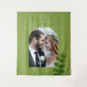 Trouwgroen Chic Foto Wandkleed (Voorkant)