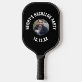 Trouwgunst Bruidegom Foto Pickleball Paddle (Achterkant)