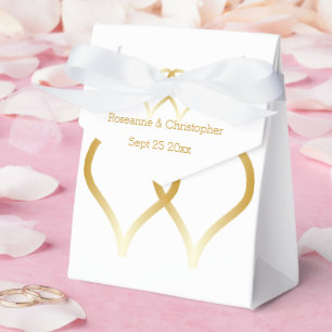 Trouwgunst Dozen Gouden Harten Bedankdoosjes