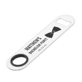 Trouwgunst Tuxedo Dasje Flesopener Bruiloft Speed Flessenopener (Voorkant Gekanteld)