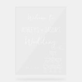 Trouwhand getrokken Welkomstteken Acryl teken Acryl Bord (Voorkant)