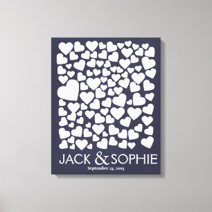 trouwhandtekening gastboekje kiezen kleur canvas afdruk