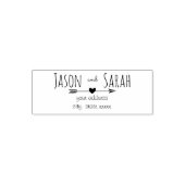 trouwhart met pijlbruid en bruin  zelfinktende stempel (Design)