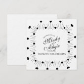 Trouwhartjes Frame Script Bruiloft Kaart (Voorkant / Achterkant)