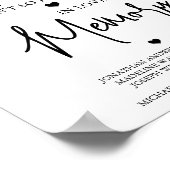 Trouwherdenking Hemel Gedicht Ter liefdevolle heri Poster (Hoek)