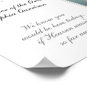 Trouwherdenkingstoel Moeder van de Bruidegom Poster (Hoek)