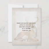 trouwherfstbouquet en hertengeweien kaart (Achterkant)