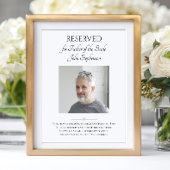 Trouwherinnering Foto Stoel Behouden Bruid Vader O Poster