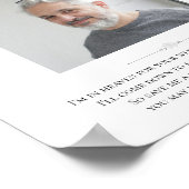 Trouwherinnering Foto Stoel Behouden Bruid Vader O Poster (Hoek)