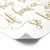 Trouwherinneringbord - Luxe kalligrafie - Goud Poster (Hoek)