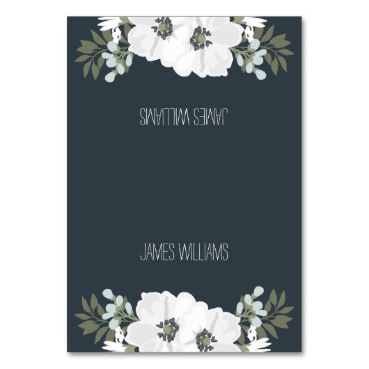 Trouwhulpen met witte bloemen kaart (Voorkant)