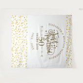 Trouwjubileum 50 jaar achtergrond wandkleed (Voorkant (horizontaal))