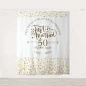 Trouwjubileum 50 jaar achtergrond wandkleed (Voorkant)