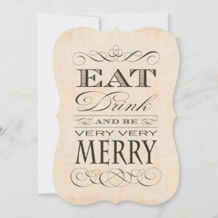Trouwjubileum Diner Eet, Drink en wees Vrolijk Kaart