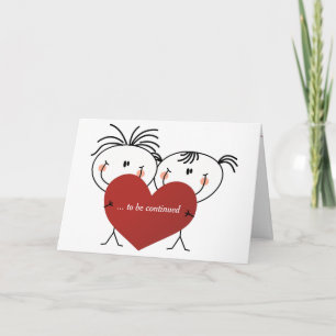 Trouwjubileum Stokfiguur Koppel Met Hart Kaart