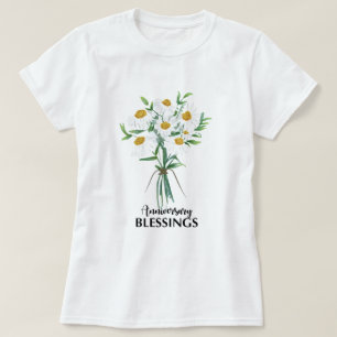 Trouwjubileum Zegeningen Boeket van Madeliefjes T-shirt