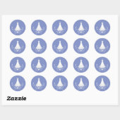 Trouwjurk Blauwe envelop sticker (Vel)