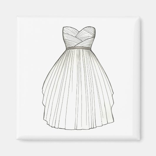 Trouwjurk Bruid Bruidsjurk Bruidsfeest Magneet (Voorkant)