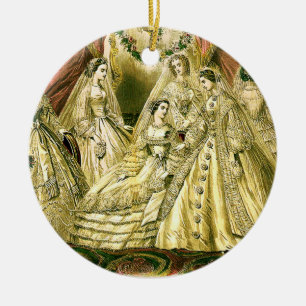 Trouwjurk Bruidsjurken Antiek Witte Trouwdag Keramisch Ornament