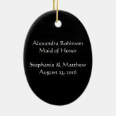 Trouwjurk gepersonaliseerde kerst ornament (Achterkant)