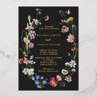 Trouwjurk met Hollandse bloemen & vlinders in goud