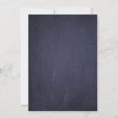 Trouwjurk Navy Blue Chalkboard Virtual Shower Kaart (Achterkant)