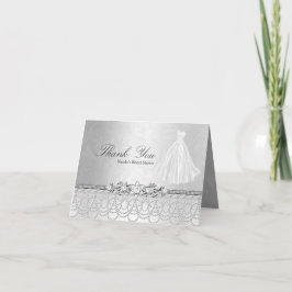 Trouwjurk & Sieraden Dankkaart Bedankkaart