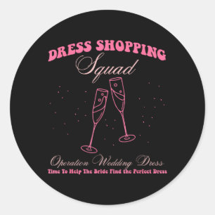 Trouwjurk Winkel Squad Operatie Trouwjurk Ronde Sticker