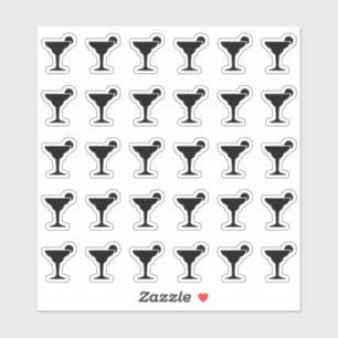 Trouwkaart Bar Menu Cocktail Drankkeuze Sticker