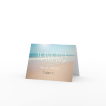 Trouwkaart Bedanken Strand