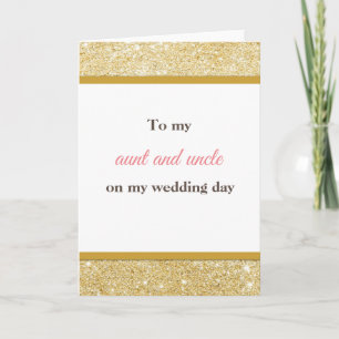 Trouwkaart bedankt aan mijn tante en oom