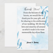 Trouwkaart bedankt voor uw komst naar een bruiloft (Voorkant / Achterkant)