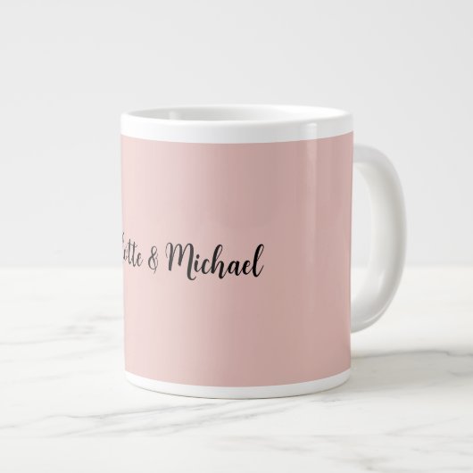 Trouwkaart Calligrafie Elegante Roze Goud Gewone N Extra Grote Beker (Voorkant rechts)