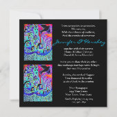 Trouwkaart - Duif van Vrede Ebbenhout (vierkant) Kaart (Voorkant)