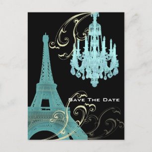 Trouwkaart Eiffeltoren Parijs save the date Aankondigingskaart