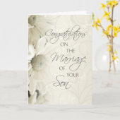 Trouwkaart Felicitaties Ouders van de Bruidegom Kaart (Gele Bloem)