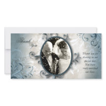 Trouwkaart fotokaart - Vintage gebladerte